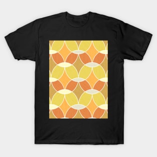 Retro Orange Tile Pattern T-Shirt